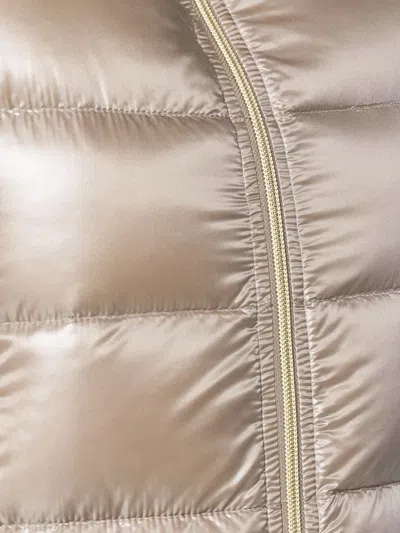 Herno "cleope" Long Down Jacket In Brown