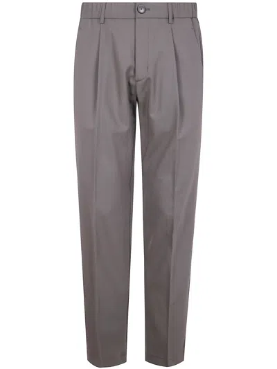 Herno Pleated Back-pocket Trousers In Purple