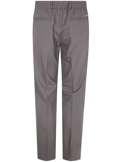 Herno Pleated Back-pocket Trousers In Purple