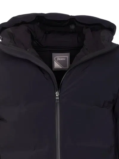 Herno Black Padded Zip Coat