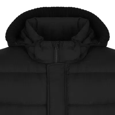 Herno Hooded Techno Fabric Down Jacket In Blue