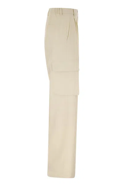 Herno Cargo Trousers In Wool And Viscose Blend