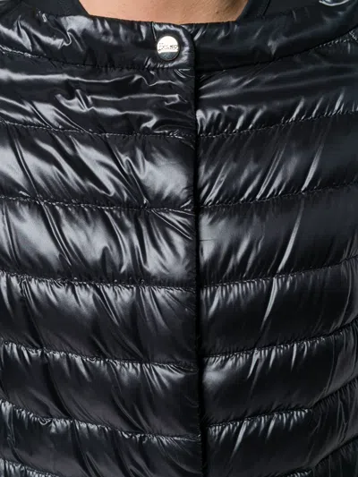 Herno Collarless Quilted Jacket In Black