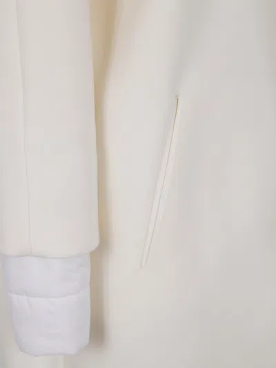 Herno Long Zip Jacket Concealed Pockets In Neutral