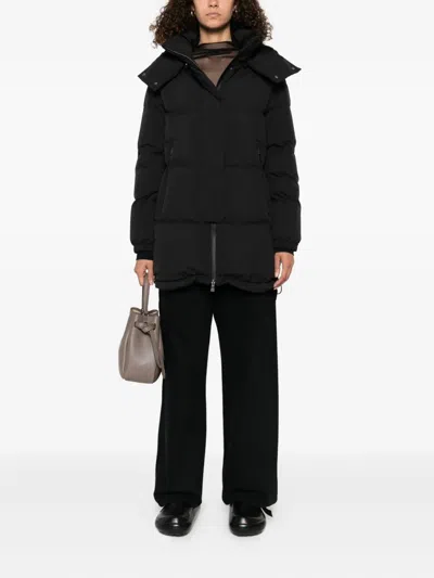 Herno Lightweight Black Puffer Jacket With High Collar