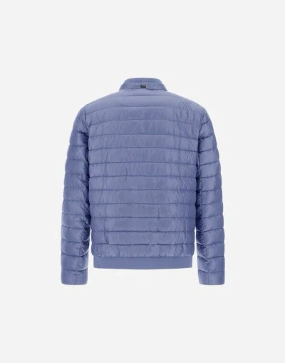 Herno Quilted Zip-front Jacket In Blue