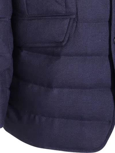Herno Navy Blue Quilted Coat