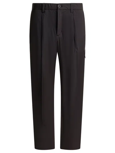 Herno Men Nylon Cargo Pants In Brown
