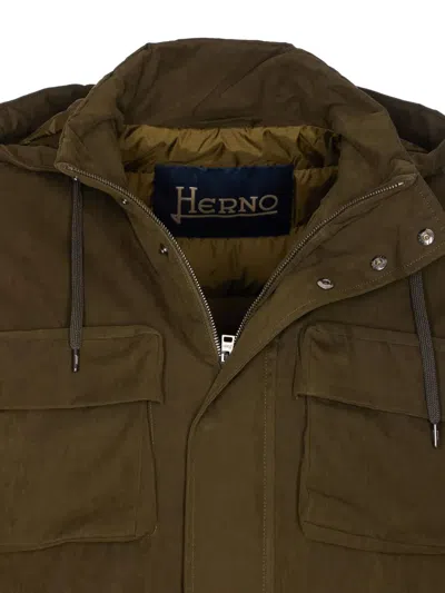 Herno Padded Parka With Hood In Brown