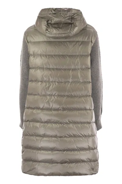Herno Women Resort Down Jacket In Ultralight Nylon And Mesh In Gray