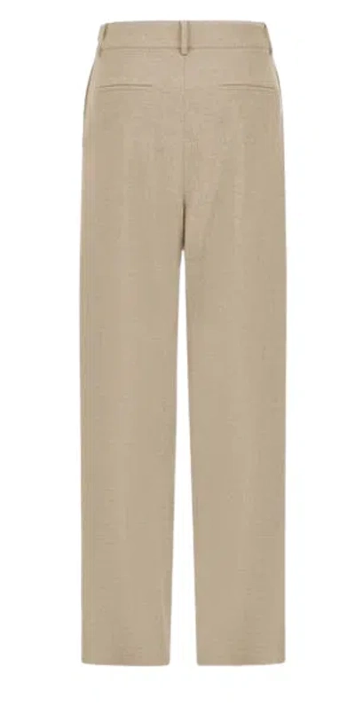 Herno Resort Trousers In Melange Fabric In Brown