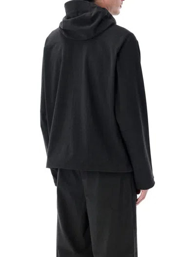 Hiking Patrol Waypoint Texture Hooded Jacket In Black