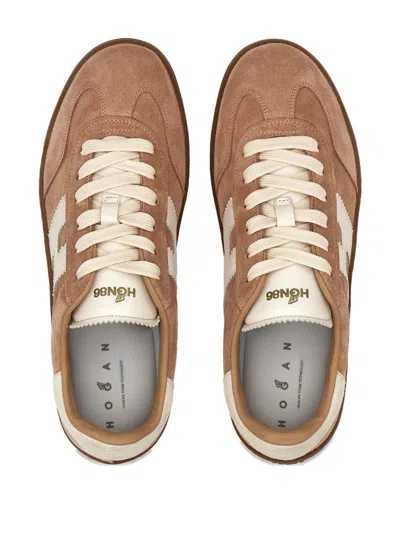 Hogan Cool Side H Patch Sneakers In Brown