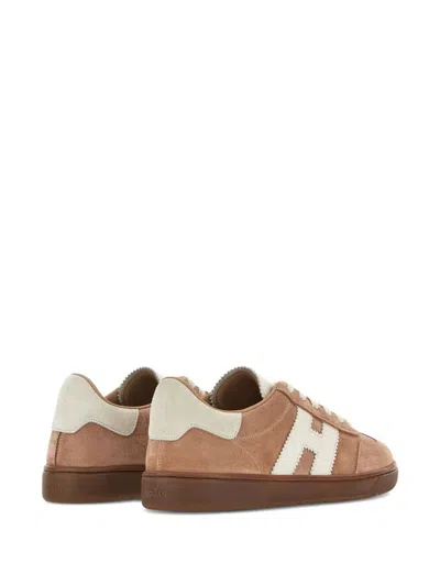 Hogan Cool Side H Patch Sneakers In Brown