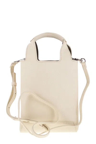 Hogan H01 R Handbag In Hammered Leather In Neutral