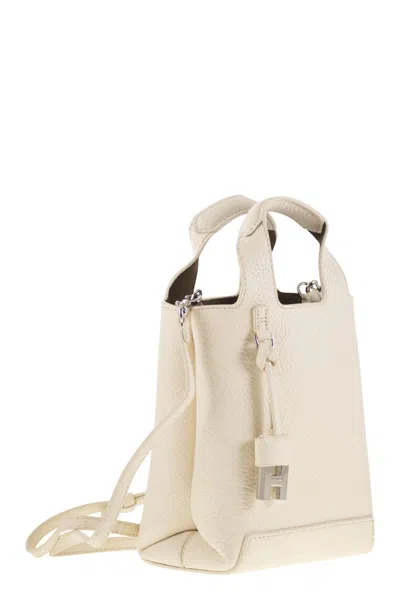 Hogan H01 R Handbag In Hammered Leather In Neutral