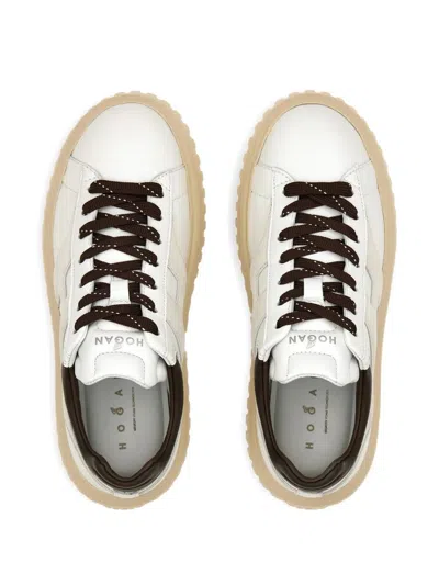 Hogan H-stripes Sneakers In White