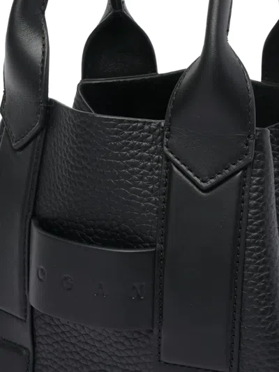 Hogan Leather Shoulder Bag 2 Handles In Black