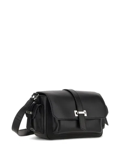 Hogan Rectangular Black Bag With Structured Silhouette In Black