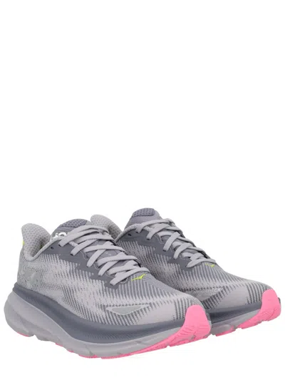 Hoka One One Grey Textile Sneakers In Gray