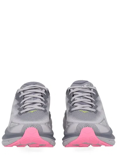 Hoka One One Grey Textile Sneakers In Gray