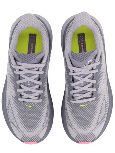 Hoka One One Grey Textile Sneakers In Gray