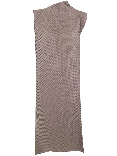 Homme Plisse "soft Fold Pleats" Dress In Green