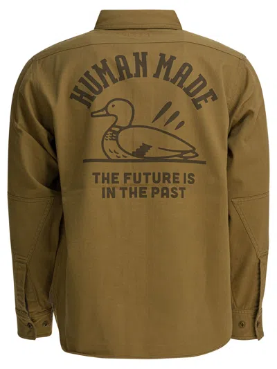 Human Made Work Printed Jacket In Brown