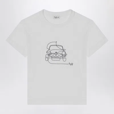 Il Gufo White T-shirt With Embroidered Logo In White