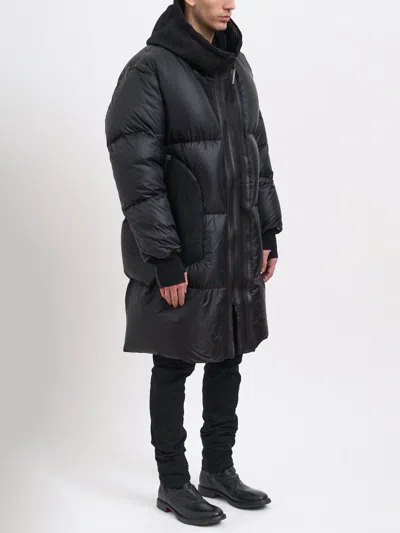 Isaac Sellam Down Jacket With Sheepskin Inserts In Black