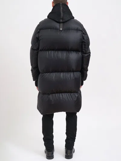 Isaac Sellam Down Jacket With Sheepskin Inserts In Black