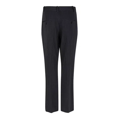Isabel Marant Ritana Straight Trousers In Cool Virgin Wool Black