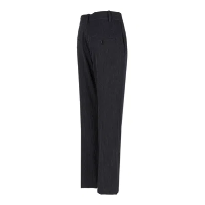 Isabel Marant Ritana Straight Trousers In Cool Virgin Wool Black