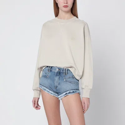 Isabel Marant Étoile Isabel Marant Etoile Beige Crewneck Cotton Sweatshirt In Neutral