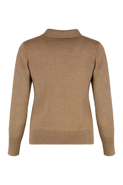 Isabel Marant Étoile Isabel Marant Etoile Nola Cotton-wool Blend Sweater In Brown