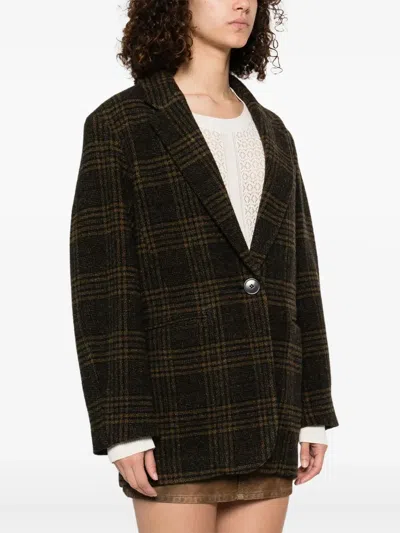 Isabel Marant Khaki Virgin Wool Jacket In Multi