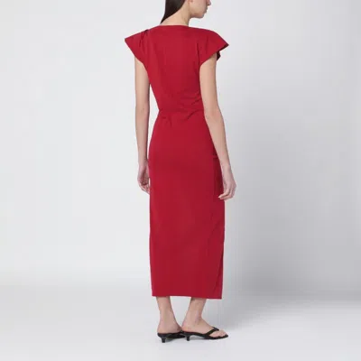 Isabel Marant Long Cherry-coloured Nadela Jersey Dress Women In Red