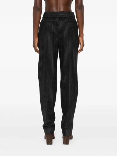 Isabel Marant Embroidered Wool Blend Lisetta Pant In Black