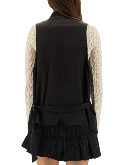 Isabel Marant Pinstripe Vest In Black