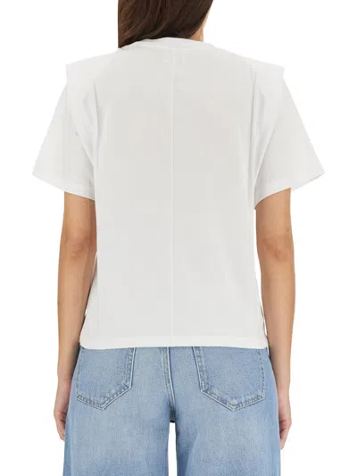 Isabel Marant Layered-detail Cotton T-shirt In White