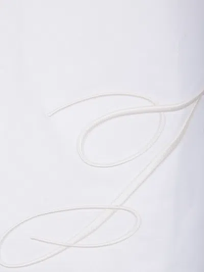 Jacquemus T-shirt With Embroidered "j" In White