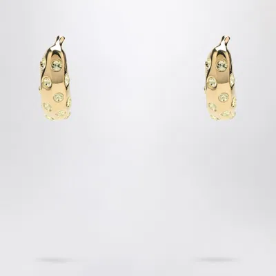 Jacquemus Banana Earrings With Rhinestones Women In Gold