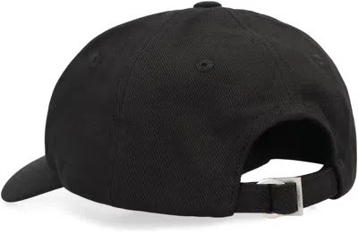 Jacquemus Gadjo Logo-embellished Cotton-twill Baseball Cap In Black
