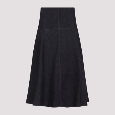 Jacquemus Blue Skirt In Black