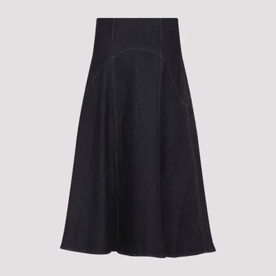 Jacquemus Blue Skirt In Black