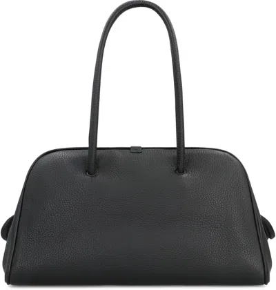 Jacquemus Bowling Bag Leather Tourism In Black