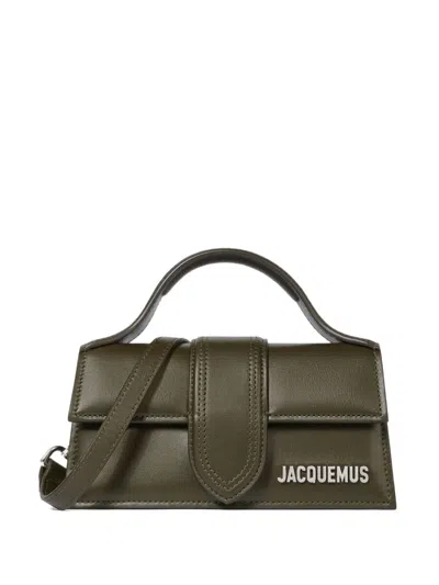 Jacquemus Shoulder Le Grand Bambino Olive Green In Green