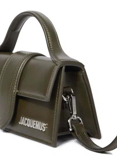 Jacquemus Shoulder Le Grand Bambino Olive Green In Green