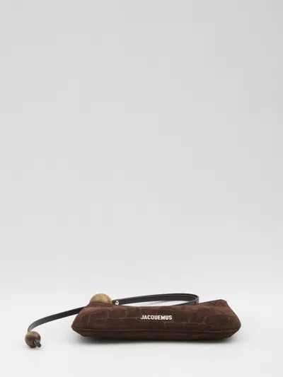 Jacquemus The Bisou Pearls Bag In Brown
