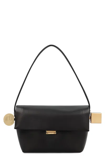 Jacquemus Rond Carr Leather Crossbody Bag In Black